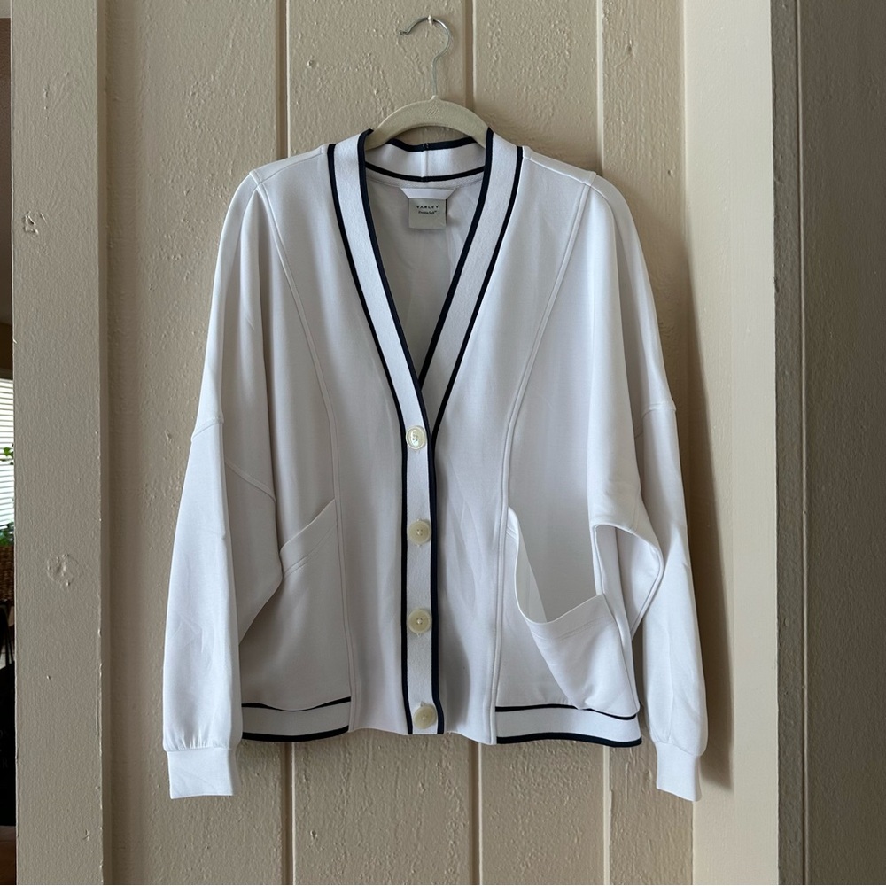 NEW VARLEY DECKER OFF COURT CARDIGAN SWEATER WOW!! M